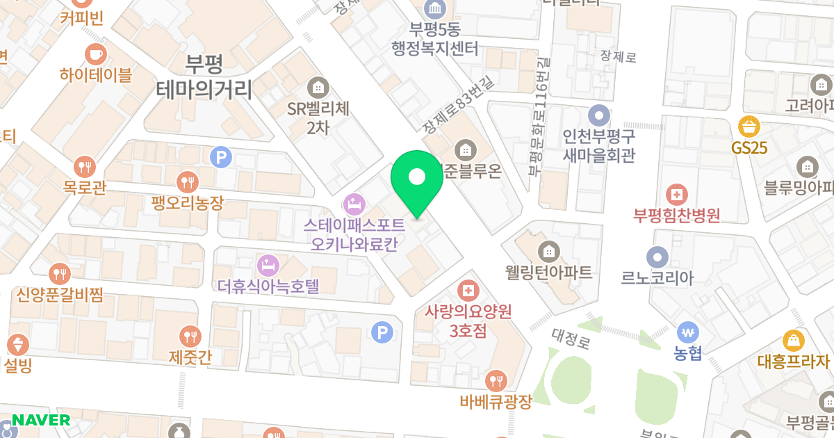 반석아인스힐2동 위치 지도 - 인천광역시 부평구 대정로 84-1