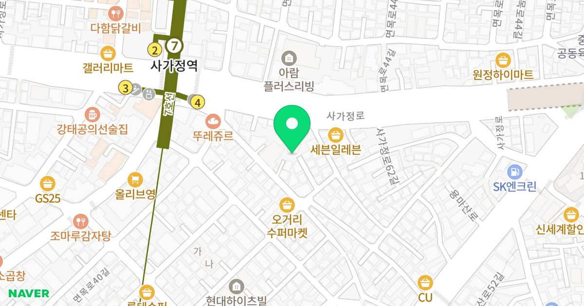 유진 뜨레지움2차 위치 지도 - 서울특별시 중랑구 용마산로51길 38-4