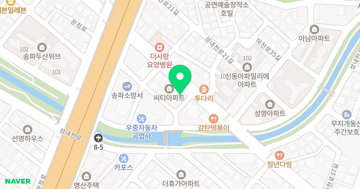 솔렌시아아파트 위치 지도 - 서울특별시 송파구 마천로 234
