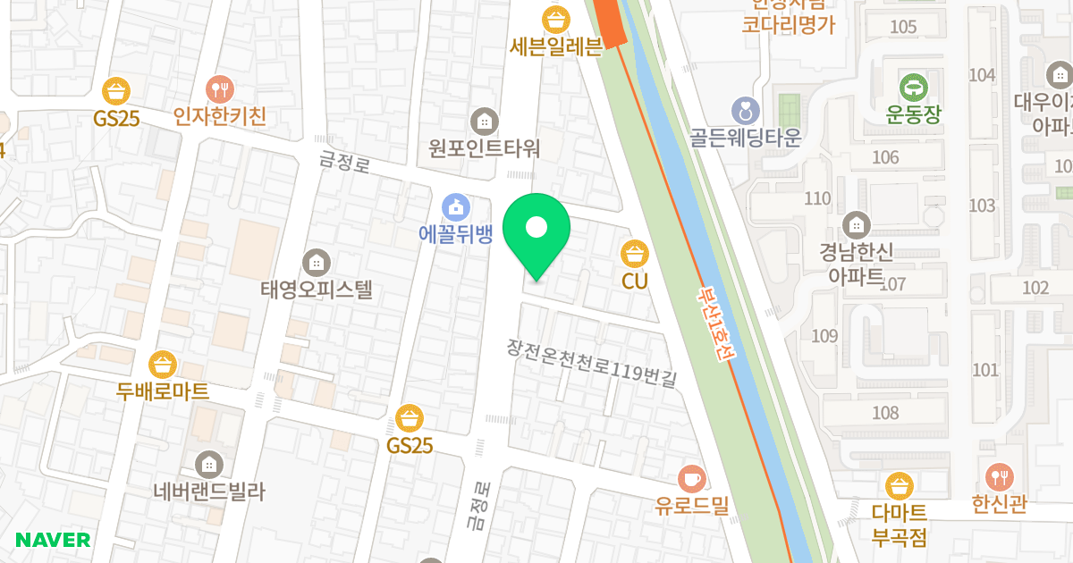 모닝빌 위치 지도 - 부산광역시 금정구 금정로 128