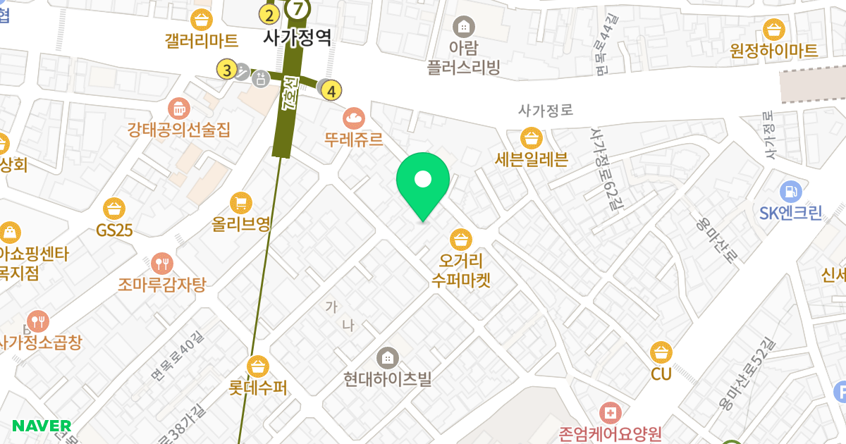 한성아펠릭스 위치 지도 - 서울특별시 중랑구 면목로42길 21