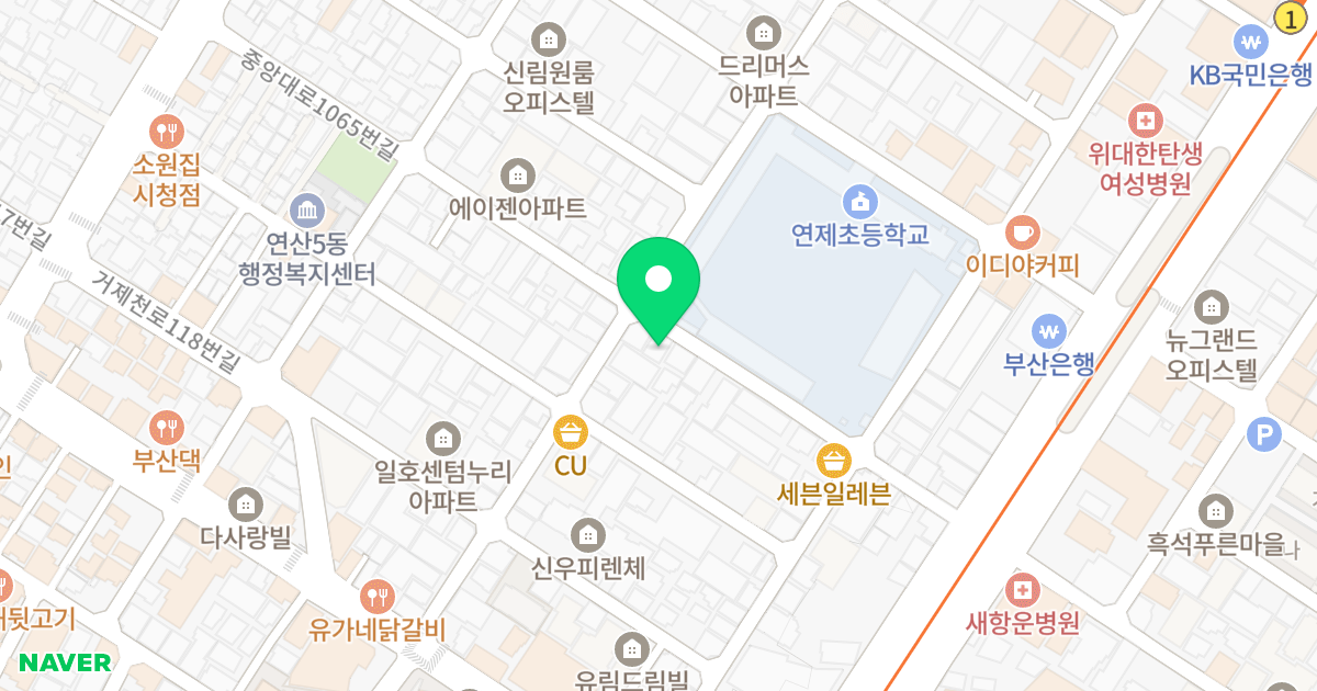 단아빌 위치 지도 - 부산광역시 연제구 중앙대로1065번길 29