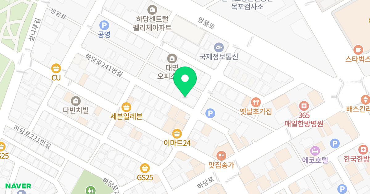 성광오피스텔 위치 지도 - 전라남도 목포시 하당로241번길 16