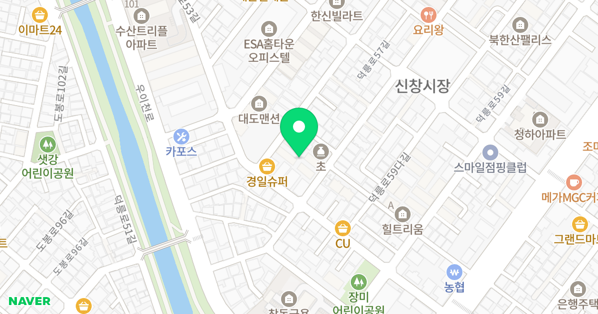 한원힐트리움_585 위치 지도 - 서울특별시 도봉구 덕릉로59마길 56