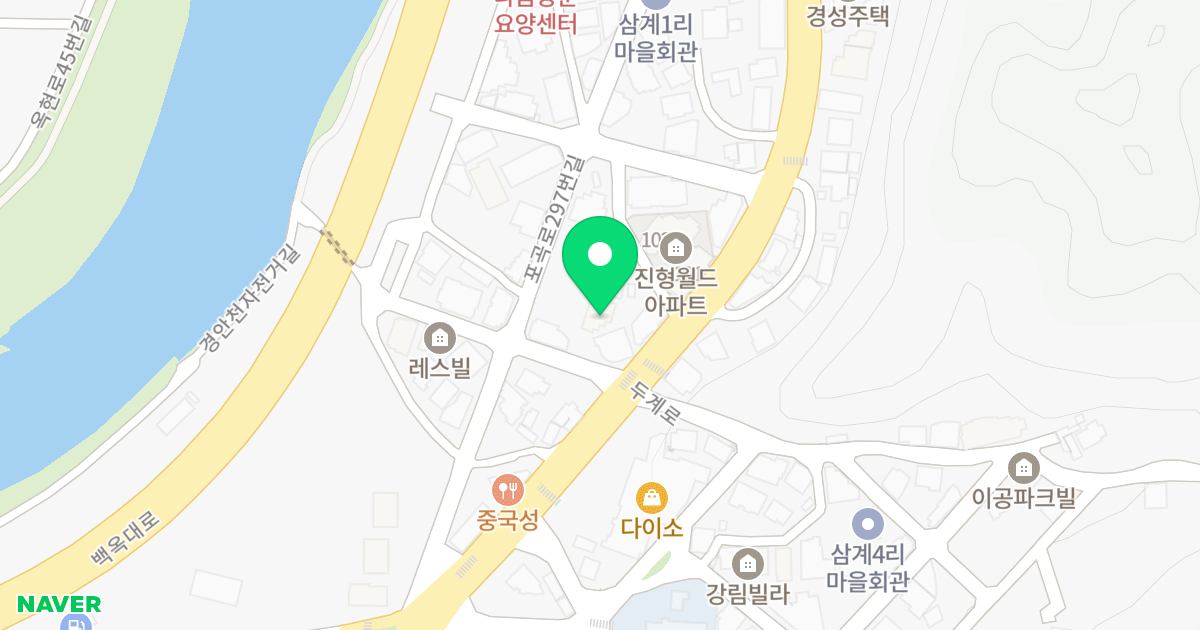 프라다씨티 위치 지도 - 경기도 용인시 처인구 포곡읍 포곡로 287-1