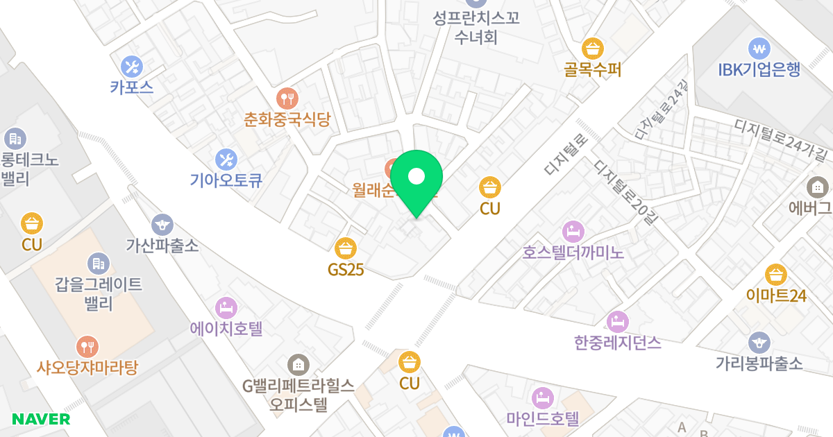 라티 포레스트 위치 지도 - 서울특별시 구로구 디지털로19길 3