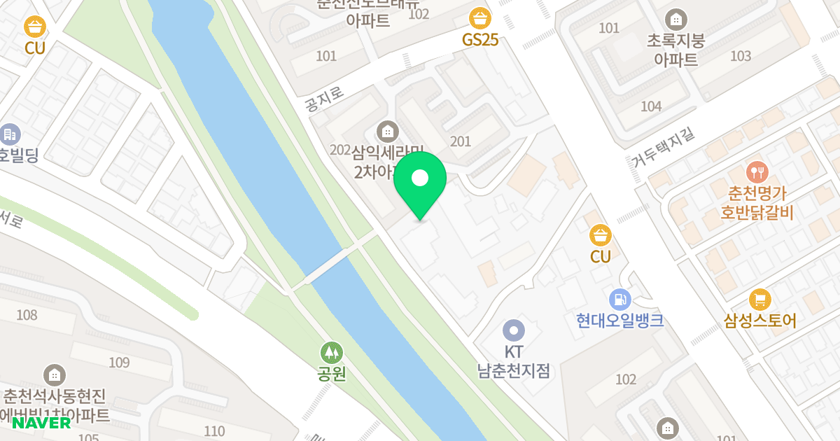 (114-12) 위치 지도 - 강원특별자치도 춘천시 춘천순환로38번길 37