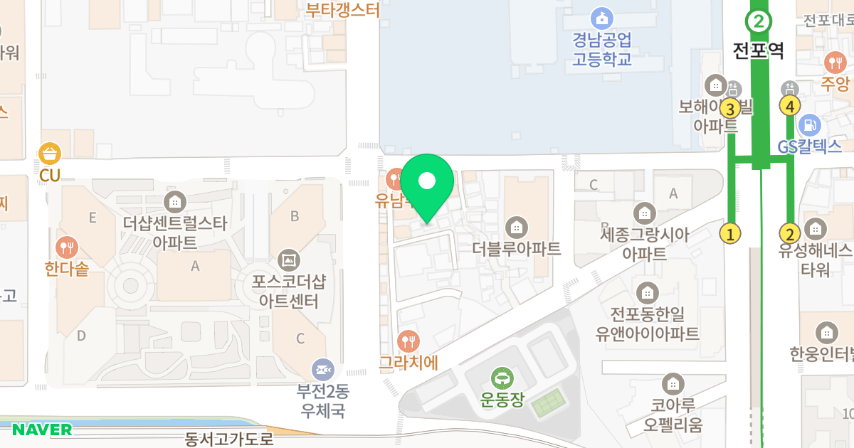 화수분 위치 지도 - 부산광역시 부산진구 동천로24번길 18-7