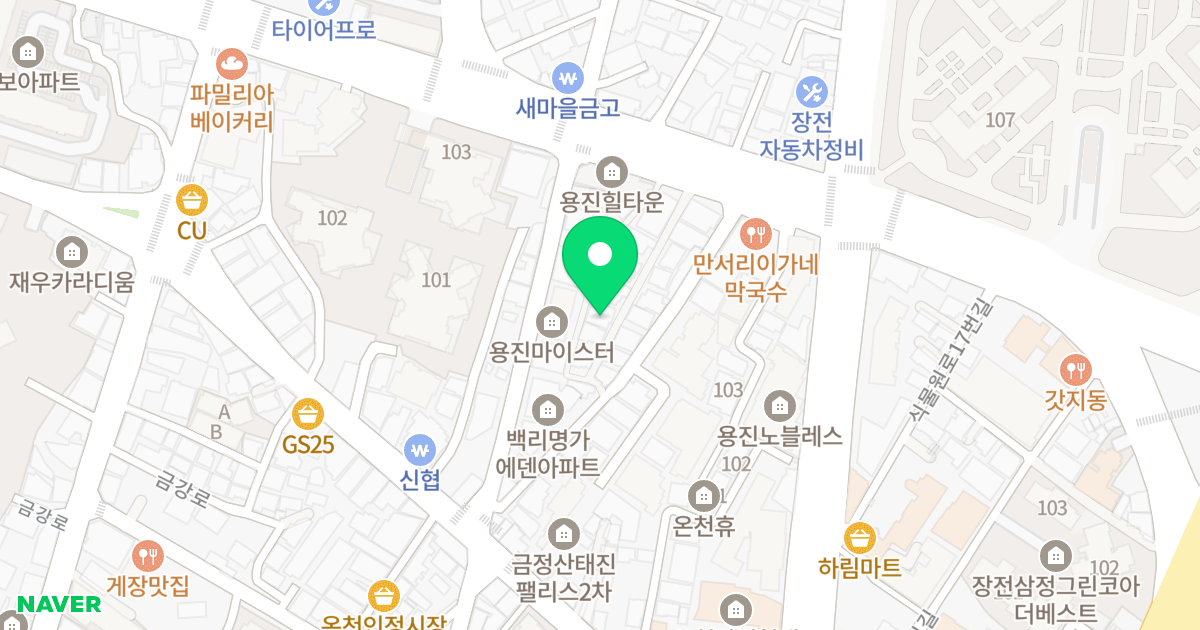 드림밸리3 위치 지도 - 부산광역시 금정구 식물원로 31-16