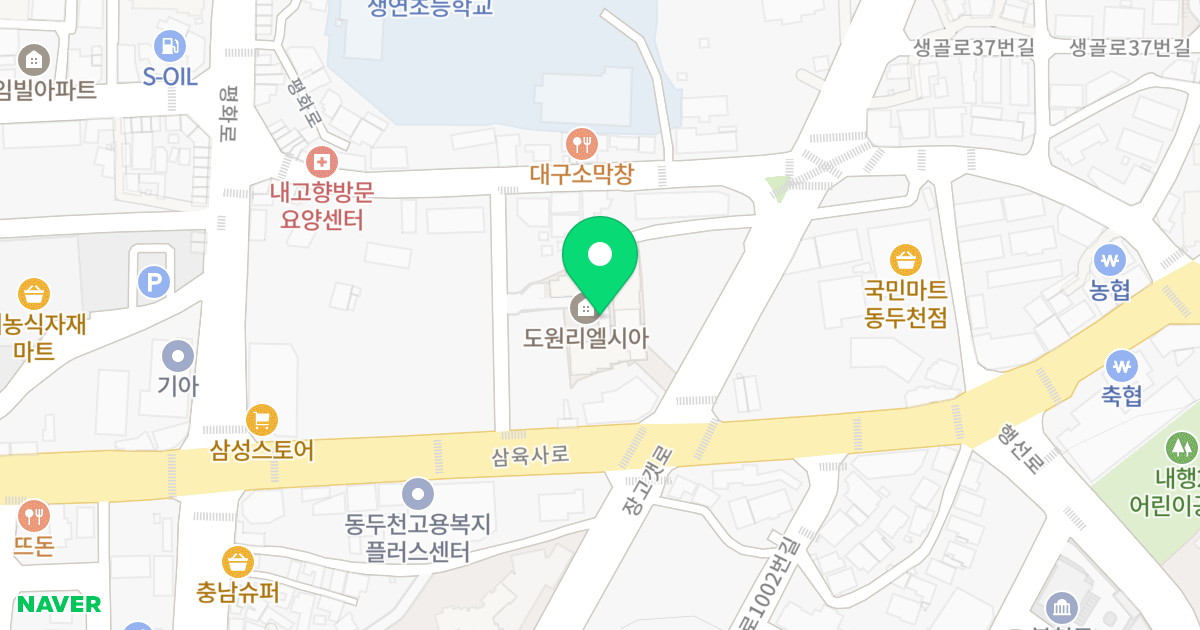 동두천 파인아미스 위치 지도 - 경기도 동두천시 장고갯로 41