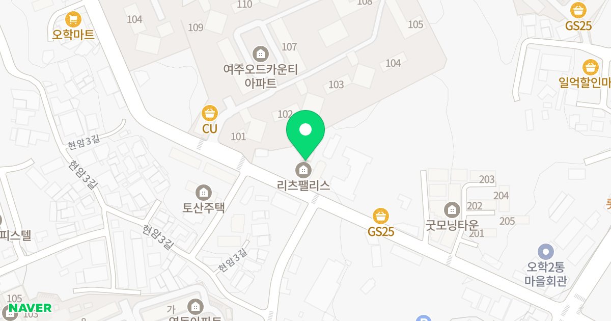 리츠팰리스 위치 지도 - 경기도 여주시
