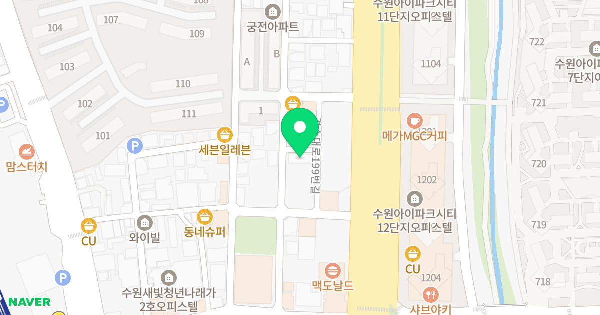 (1154-9) 위치 지도 - 경기도 수원시 권선구 경수대로199번길 14-12