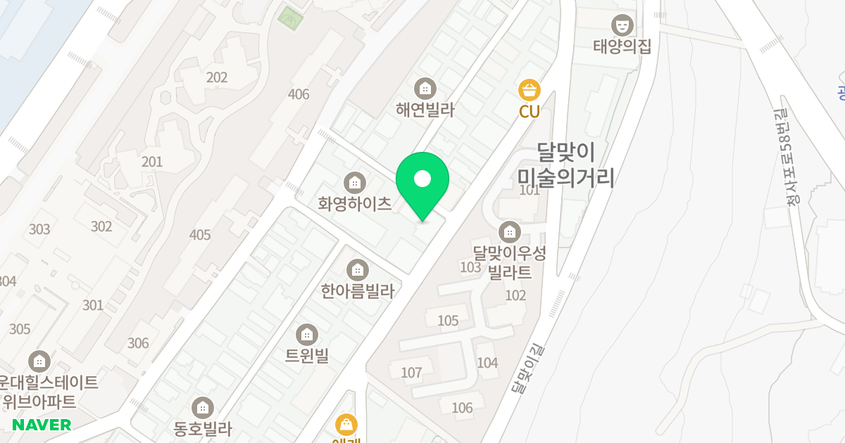 디아트 위치 지도 - 부산광역시 해운대구 달맞이길117번나길 133-3