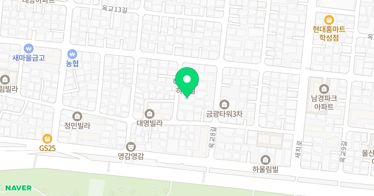 동남하이빌5차 위치 지도 - 울산광역시 중구 옥교3길 70-2