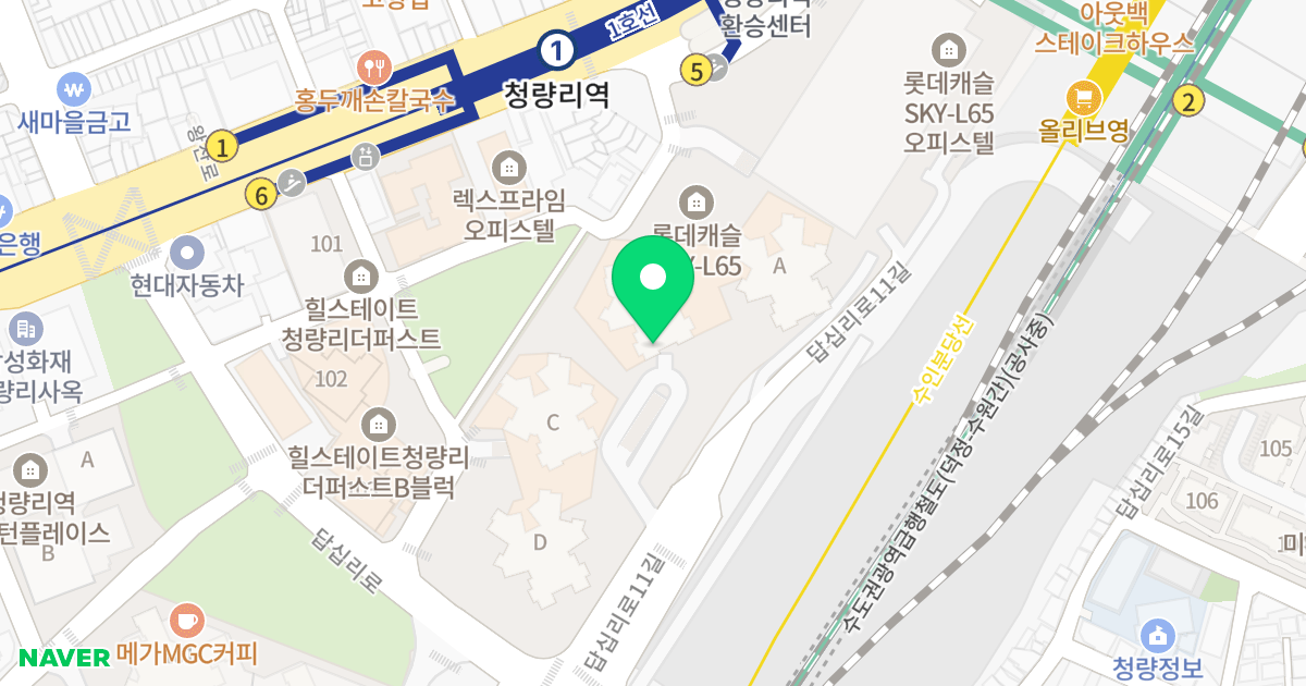 청량리역 롯데캐슬 Sky-L65 위치 지도 - 서울특별시 동대문구 답십리로 27