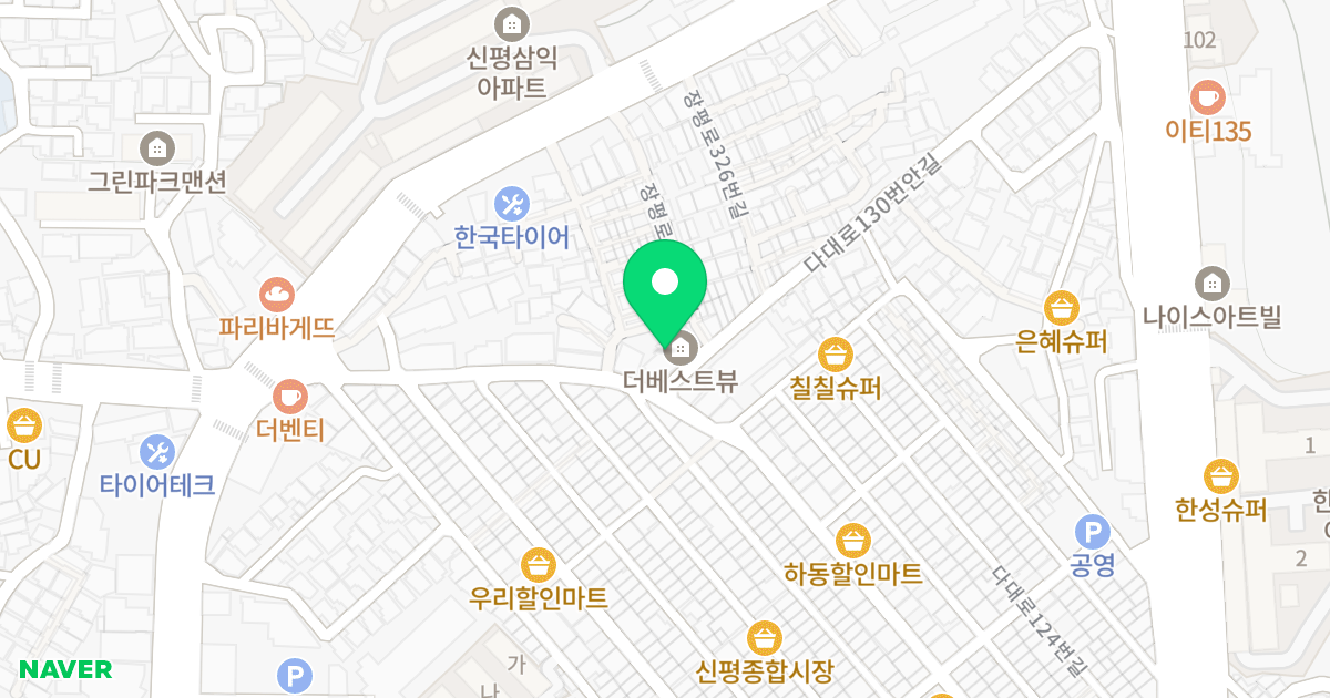 더베스트뷰 위치 지도 - 부산광역시 사하구 다대로130번안길 1