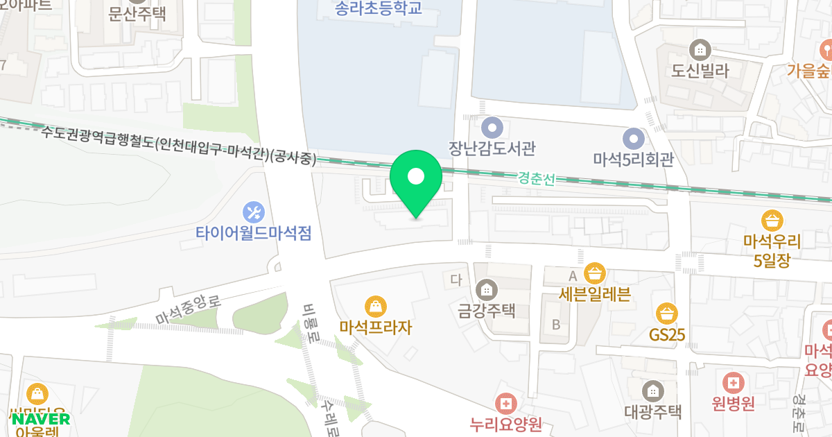 누리하우스 위치 지도 - 경기도 남양주시 화도읍 마석중앙로 21-3