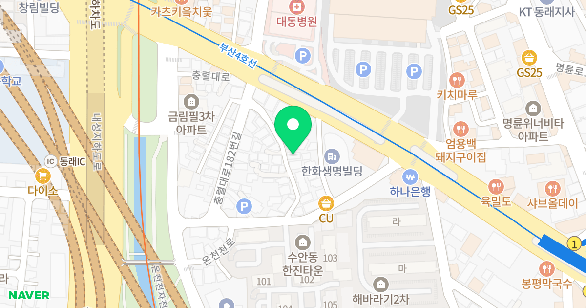 골든빌 위치 지도 - 부산광역시 동래구 충렬대로182번가길 15