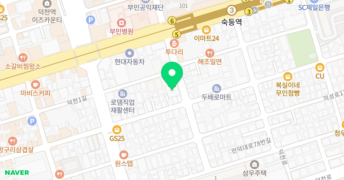 덕천 네오비아 위치 지도 - 부산광역시 북구 만덕대로66번길 20