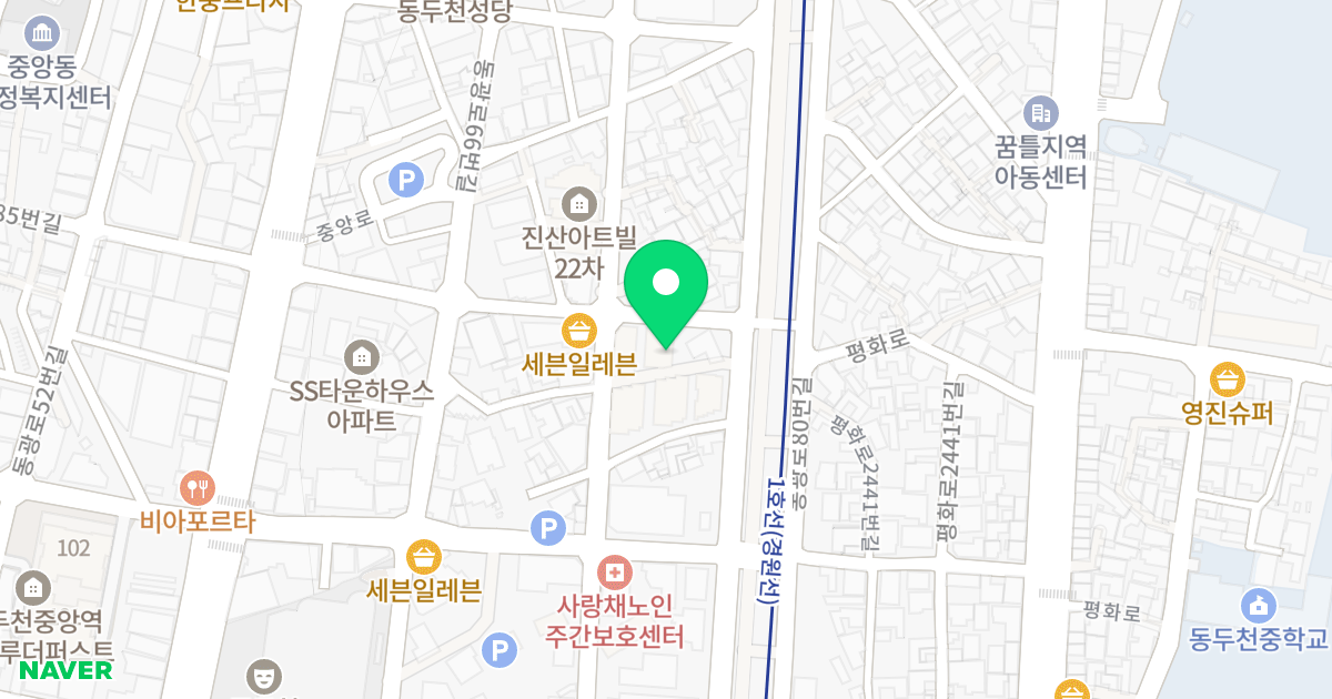 (613-94) 위치 지도 - 경기도 동두천시 동두천로 282-4