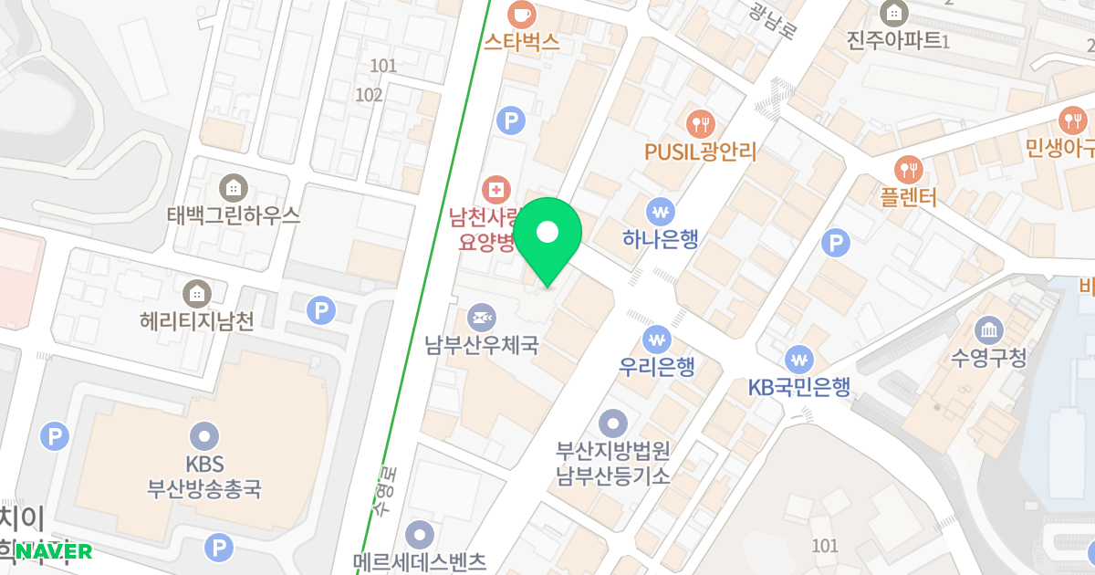 마르빌주상복합 위치 지도 - 부산광역시 수영구 수영로 452-14