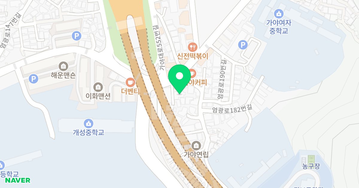 라온하우스 위치 지도 - 부산광역시 부산진구 엄광로 180-3