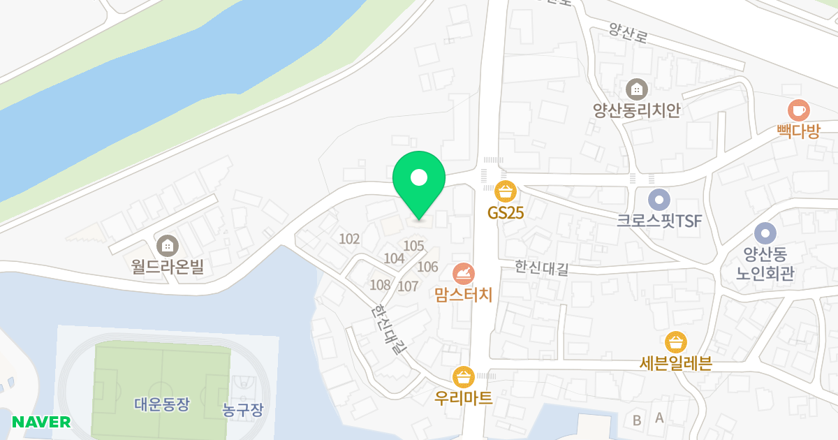 주건축물제1동 위치 지도 - 경기도 오산시 양산로 340-2