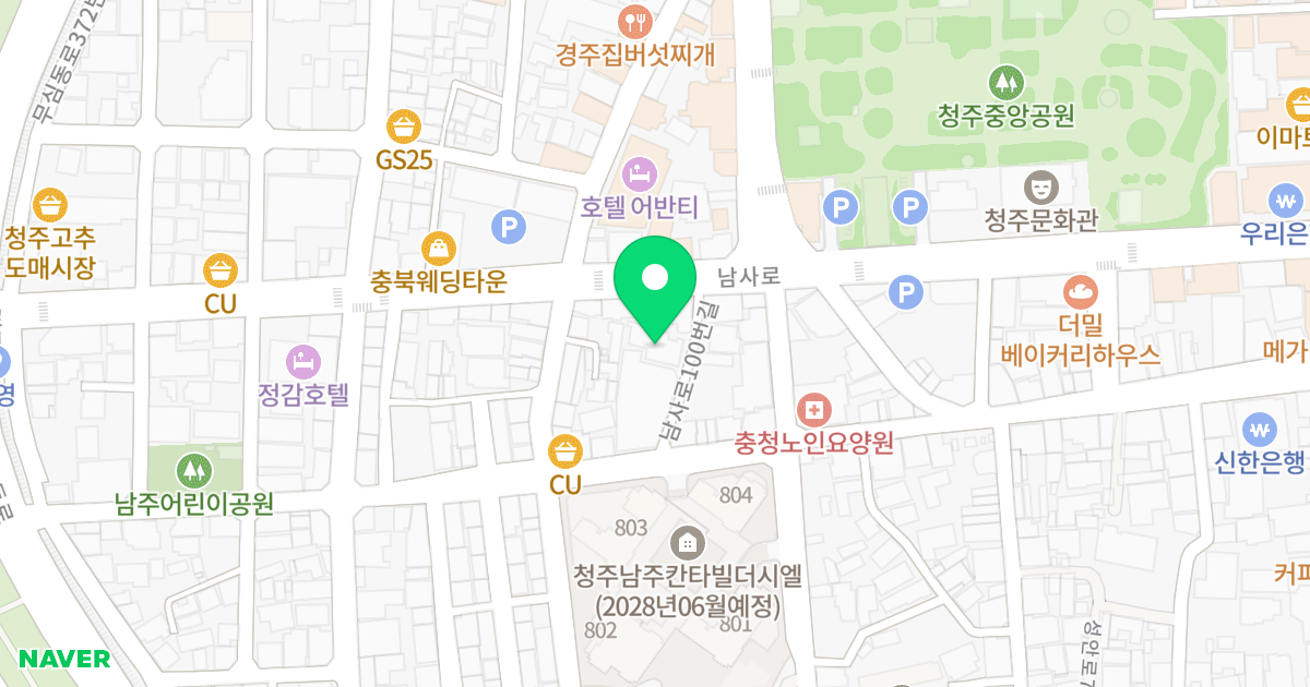 (207) 위치 지도 - 충청북도 청주시 상당구 남사로100번길 6