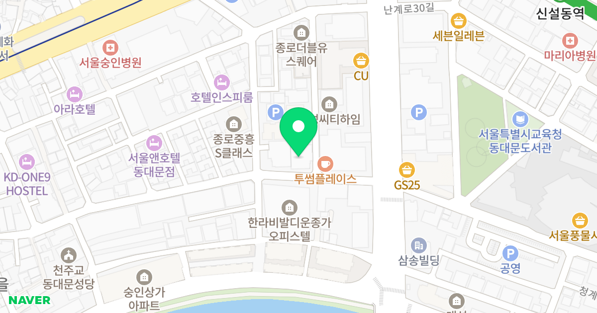 에비뉴 청계Ⅱ  위치 지도 - 서울특별시 종로구 난계로29가길 28