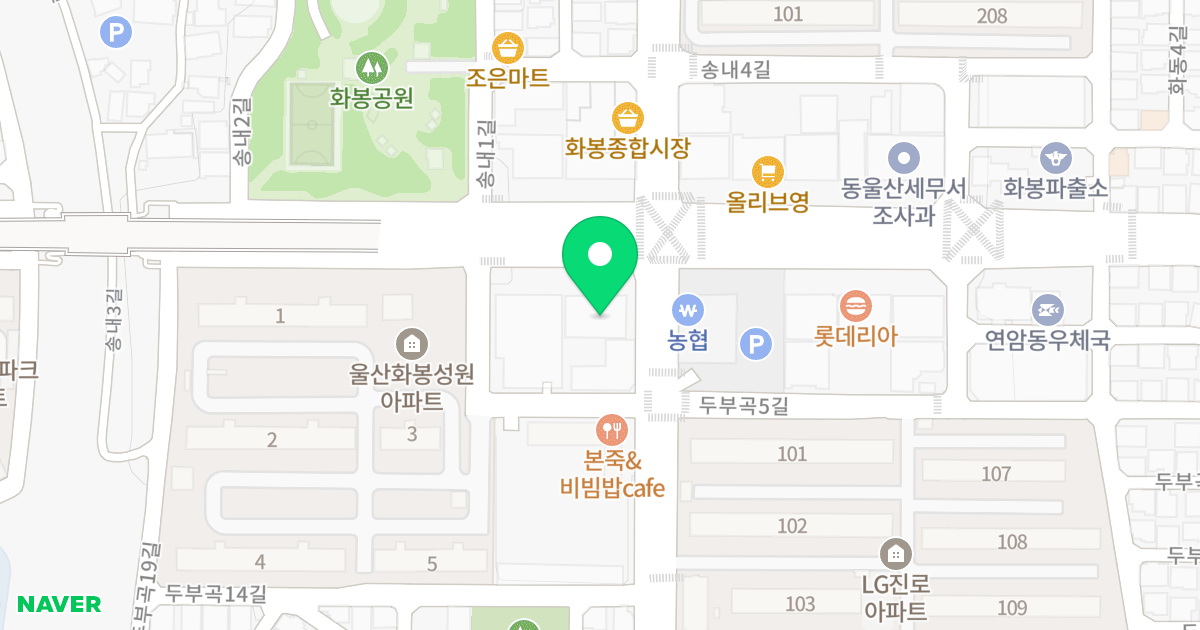 (401-2) 위치 지도 - 울산광역시 북구 화봉로 60