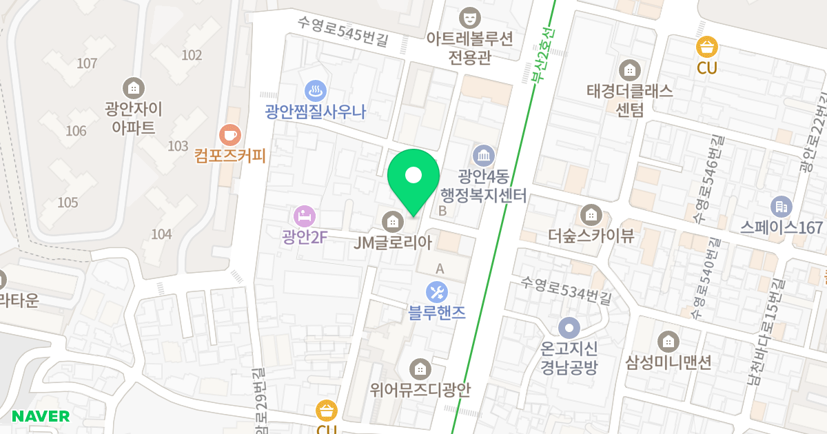 디아이하우스 위치 지도 - 부산광역시 수영구