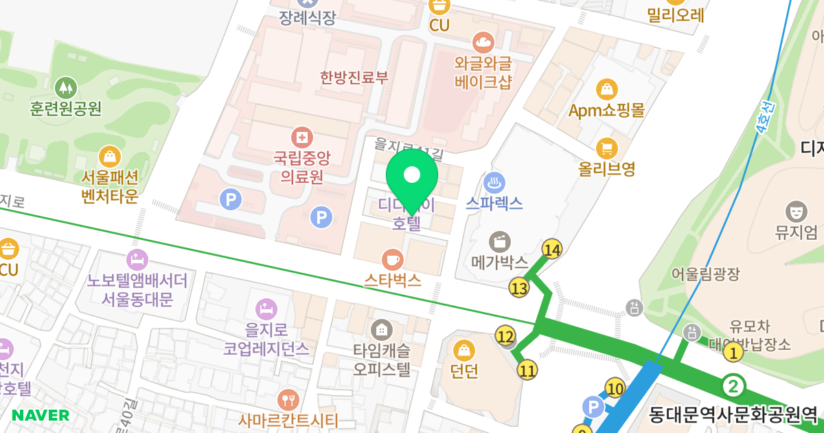 더 스텔라 팰리스 위치 지도 - 서울특별시 중구 을지로43길 5-6