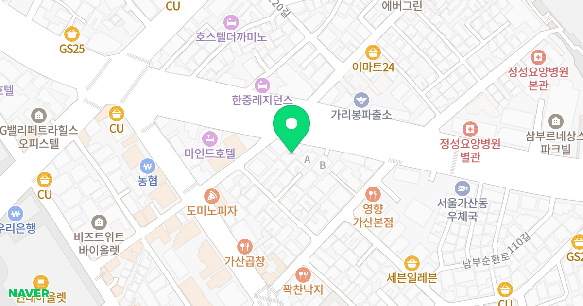 (142-18) 위치 지도 - 서울특별시 금천구 남부순환로 1270