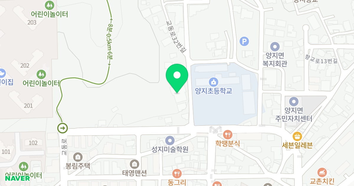 (347-4) 위치 지도 - 경기도 용인시 처인구 양지면 교동로32번길 5