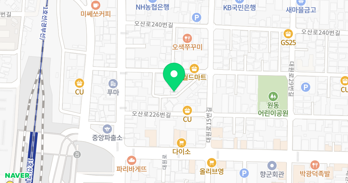 파밀리아 위치 지도 - 경기도 오산시 오산로232번길 14-10