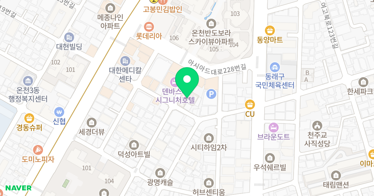 더블루원 위치 지도 - 부산광역시 동래구