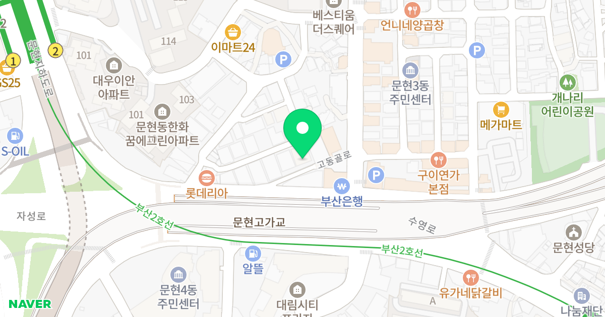 문현동 월가 아파트 위치 지도 - 부산광역시 남구 수영로13번길 6-20