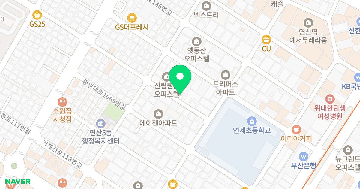 우성빌라 위치 지도 - 부산광역시 연제구 거제천로136번길 33