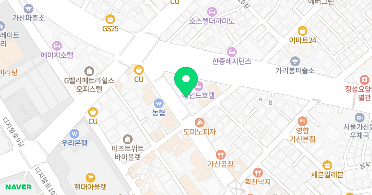 더아임 위치 지도 - 서울특별시 금천구 가산로 150