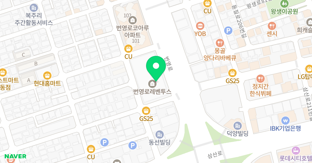 번영로 레벤투스 위치 지도 - 울산광역시 남구 번영로 155