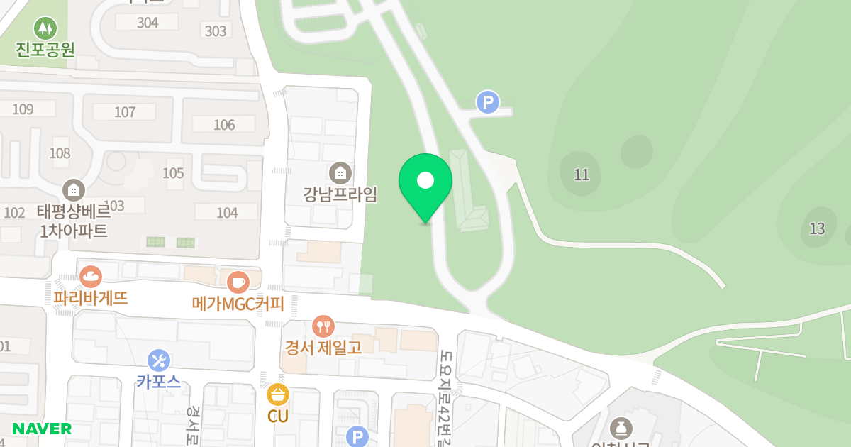 경서 북청라 푸르지오 트레시엘 위치 지도 - 인천광역시 서구