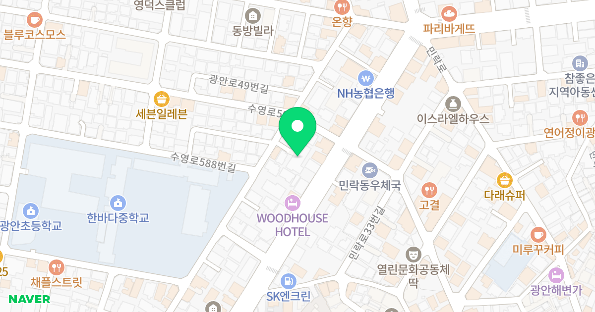 트레비앙광안 위치 지도 - 부산광역시 수영구 광남로 183-1
