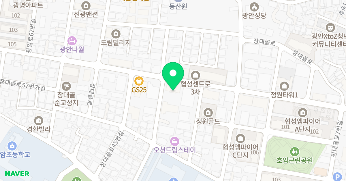 이린타워빌7 위치 지도 - 부산광역시 수영구 장대골로39번길 3