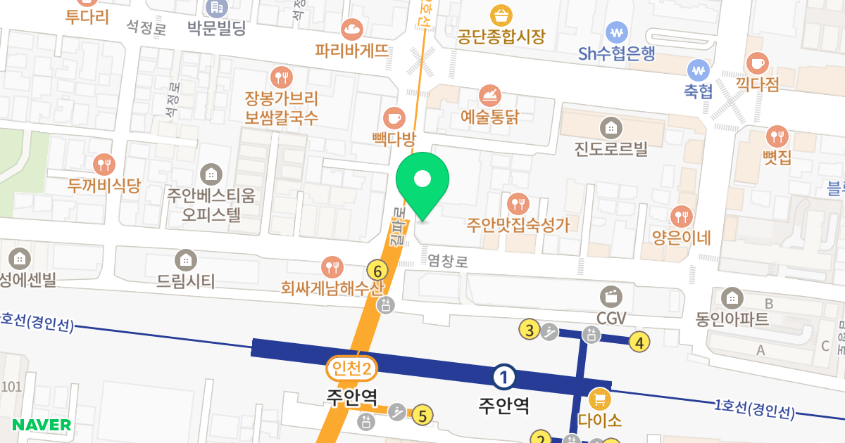 (24-68) 위치 지도 - 인천광역시 미추홀구 염창로 51