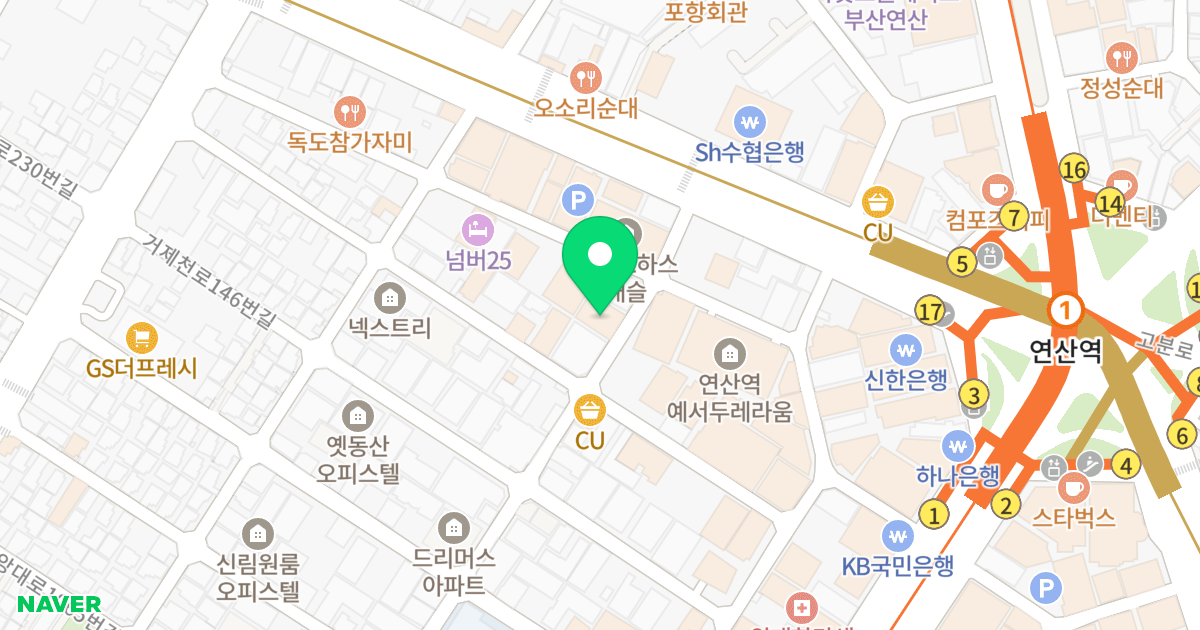 영남 레미안 위치 지도 - 부산광역시 연제구 월드컵대로153번길 18