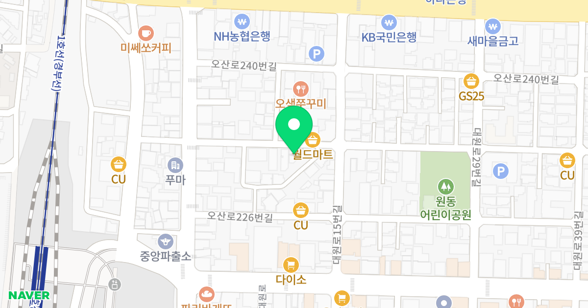 주건축물제1동 위치 지도 - 경기도 오산시 오산로232번길 12