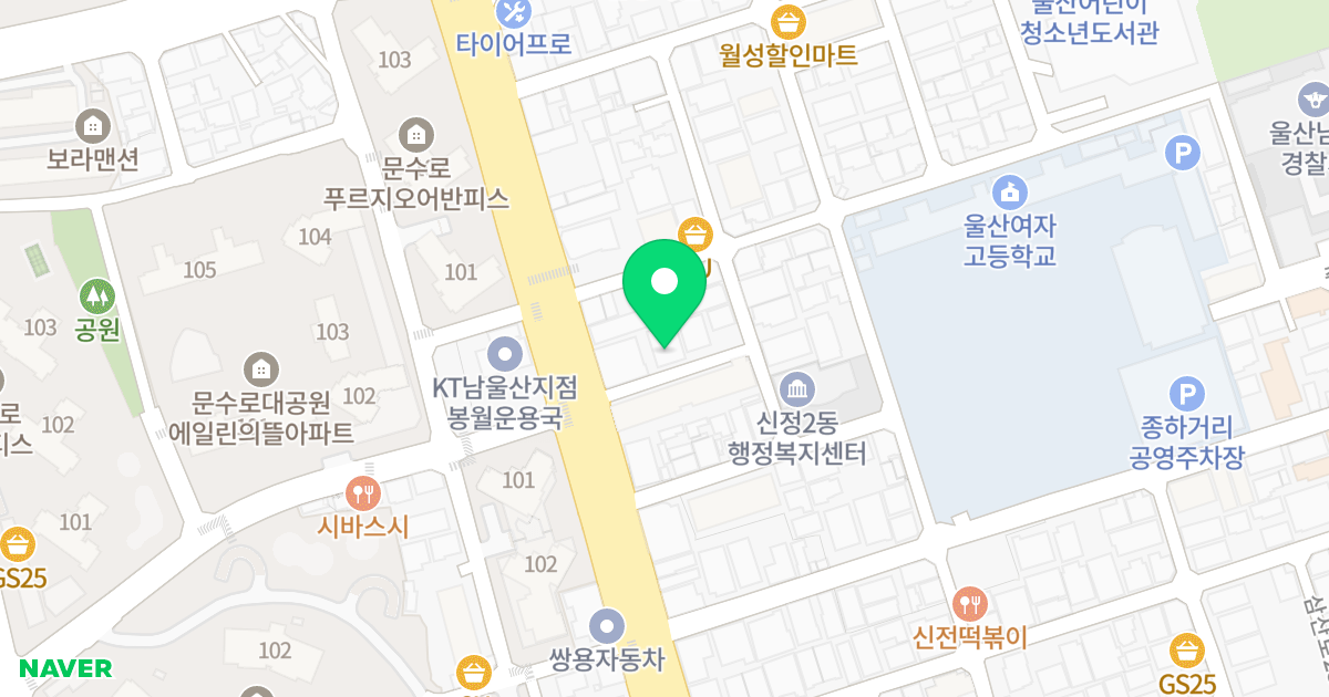 (1211-19) 위치 지도 - 울산광역시 남구 봉월로24번길 3