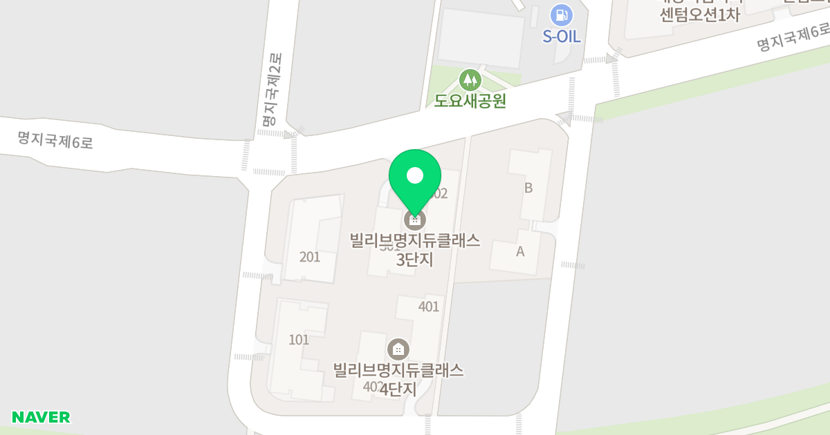 빌리브 명지 듀클래스 3단지 위치 지도 - 부산광역시 강서구 명지국제6로 80