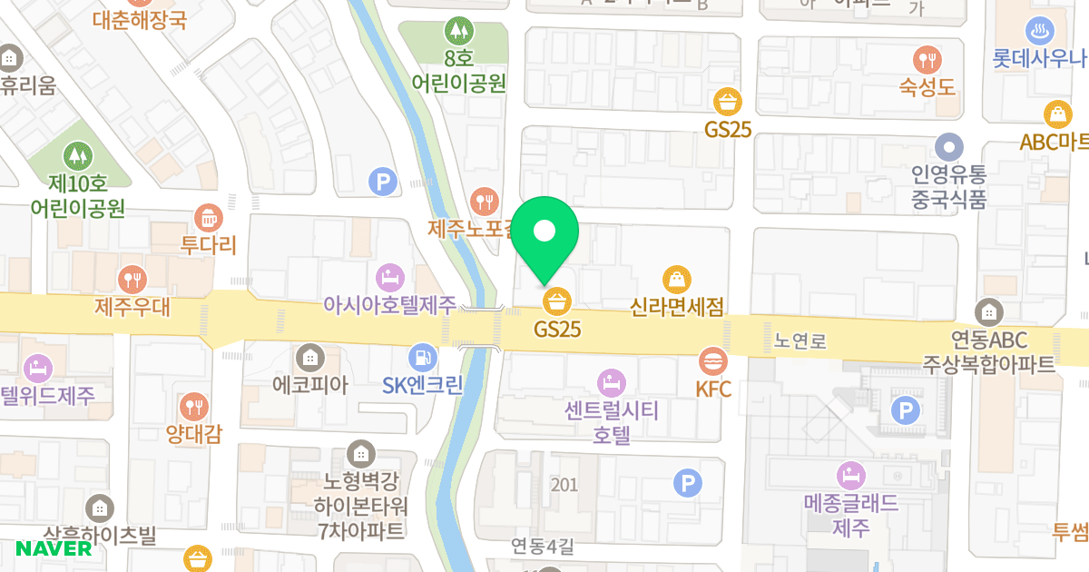 (252-14) 위치 지도 - 제주특별자치도 제주시 노연로 61