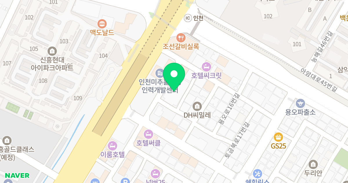 용현포레스트 위치 지도 - 인천광역시 미추홀구 토금북로3번길 14